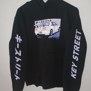 Black Key Street Hoodie with Car Graphic